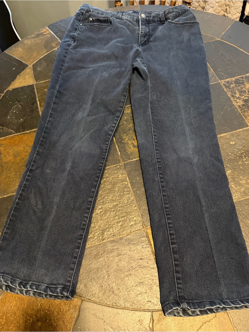 Charter Club Navy Straight-Leg Jeans